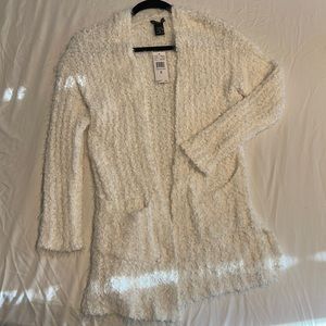 White sweater cardigan